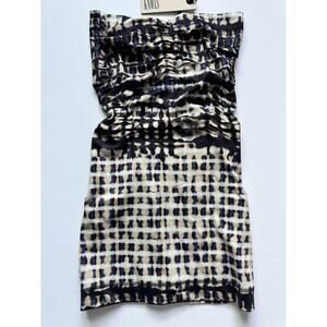 KNWLS Skinn Dress Tube Dress With Elasticated Channels Ink Plaid Medium